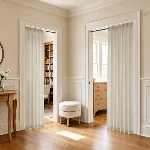 Miniatura 11 de Cortinas de lino gris claro, 2 paneles, presillas traseras, bolsillo para cortinero, semitraslúcidas, ahorran energía, estilo rústico, arpillera