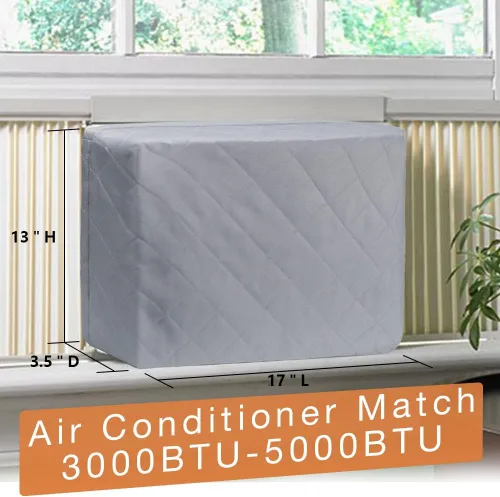 Miniatura 2 de HOXHA Cubierta de aire acondicionado interior para unidades de ventana, doble aislamiento, antioxidante, ajustable, cubierta de aire acondicionado