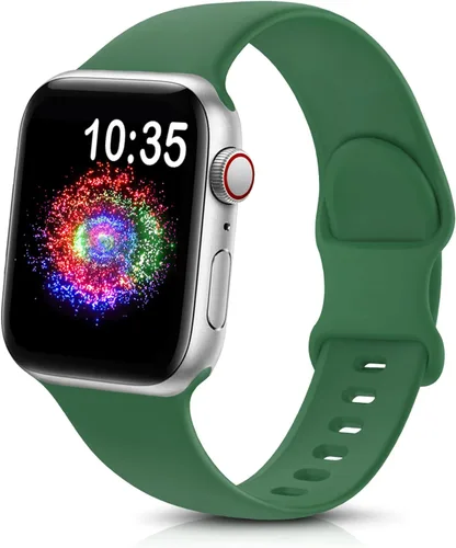 Miniatura 39 de TreasureMax - Correa deportiva compatible con Apple Watch de 38, 40, 41, 42, 44, 45, 46 y 49 mm, correa de silicona suave compatible con Apple Watch