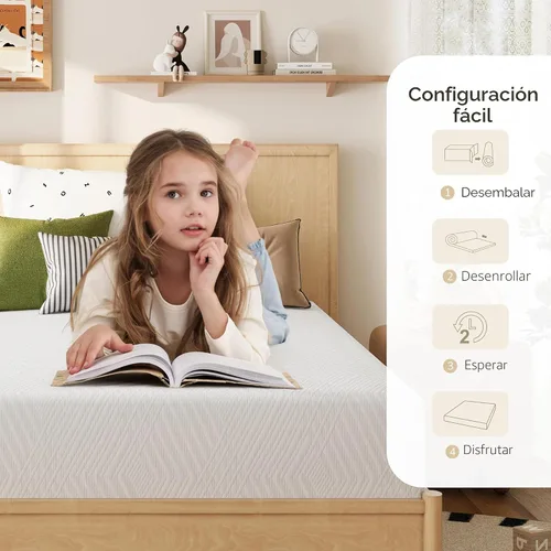 Miniatura 8 de Colchón de tamaño matrimonial en una caja, colchones de 8 pulgadas para cama plataforma, cama doble, sofá cama o litera, espuma viscoelástica