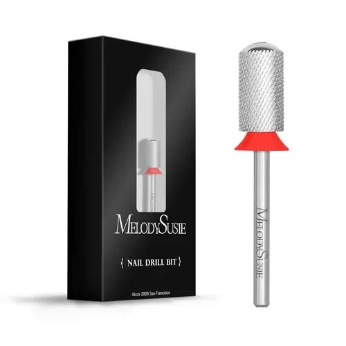 Miniatura 21 de MelodySusie Brocas de uñas de seguridad, brocas de carburo de 2,38 mm de barril grande y parte superior redonda y suave, adecuadas para manicura