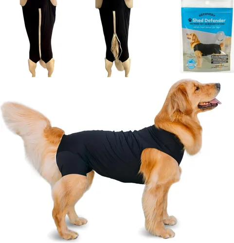 Shed Defender Traje de recuperación para perros después de la cirugía – Mameluco de recuperación para perros alternativa al cono, traje de