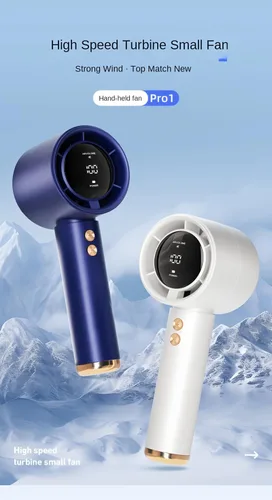 Miniatura 6 de Mini ventilador portátil de mano – USB recargable, ventilador de refrigeración personal silencioso de 100 velocidades, ligero y compacto para Blanco