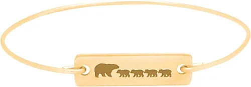 Pulsera de mamá oso con 4 cachorros, joyería para mamá, regalo para el día de la madre, regalo de cumpleaños, tamaño medio para mujer