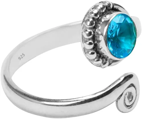 Miniatura 64 de Gemstone Stone Toe Ring 925 Sterling Silver Feet Body Jewellery Handame Toe Ring Gemstone Adjustable Toering For Girls Women Gift Jewellery