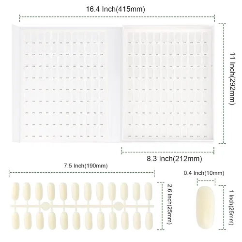 Miniatura 2 de PINGEUI Paquete de 2 libros de exhibición de uñas de 216 colores, tabla de visualización de esmalte de uñas con 480 puntas de uñas, libro de muestra