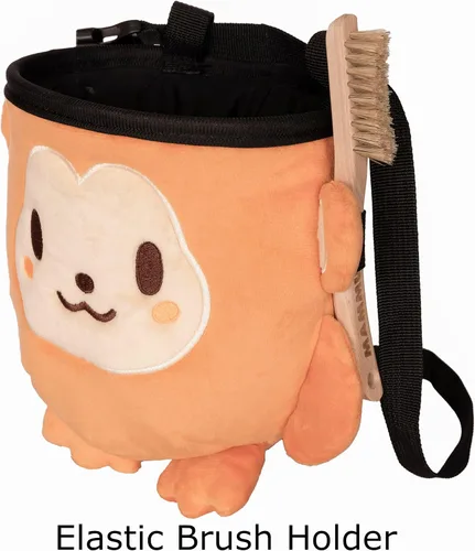 Miniatura 2 de Bolsa de tiza para escalada en roca, cubo de tiza Bouldering con cinturón de clip rápido, bolsillo con cremallera y soporte para cepillo