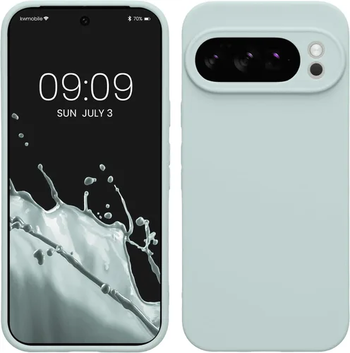 Miniatura 151 de kwmobile Funda compatible con Google Pixel 9 Pro - Funda protectora delgada de TPU para teléfono - Acabado mate suave - Negro mate