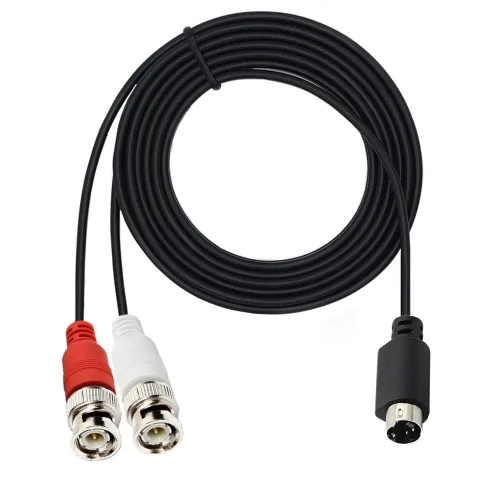 Miniatura 6 de S-Video - Cable divisor de 4 pines a BNC, mini DIN de 4 pines S-Video macho a doble BNC hembra conector divisor en Y (9.8 in/10 pulgadas)