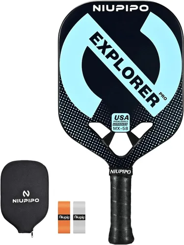 Miniatura 10 de niupipo Pickleball Paddles Set of 2/4/1, USAPA Approved Carbon Fiber & Fiberglass Hybrid, Easy Power, Polypropylene Honeycomb Core, Cushioned 4.72