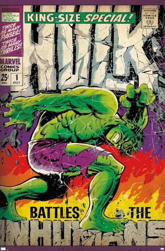 Miniatura 8 de Trends International Marvel Comics Hulk - Póster especial #1 para pared, 34 pulgadas de largo x 22.4 pulgadas, versión enmarcada en negro Versión
