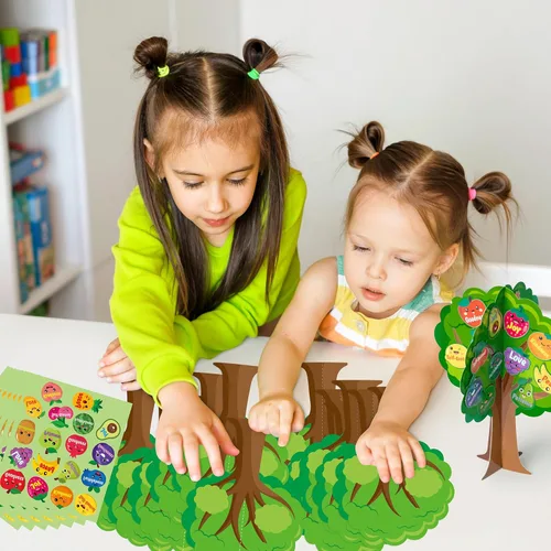 Miniatura 6 de Aginc Berry Juego de 16 recortes de árboles frutales de la Biblia, haz tu propio árbol de frutas con detalles bíblicos, árbol de frutas cristiano