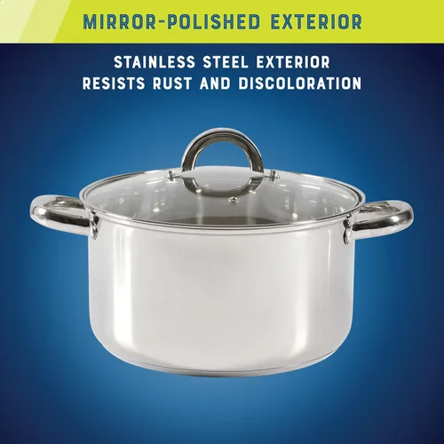 Miniatura 4 de Oster Sangerfield - Juego de utensilios de cocina de acero inoxidable de 12 piezas con herramientas de cocina, ollas y sartenes antiadherentes