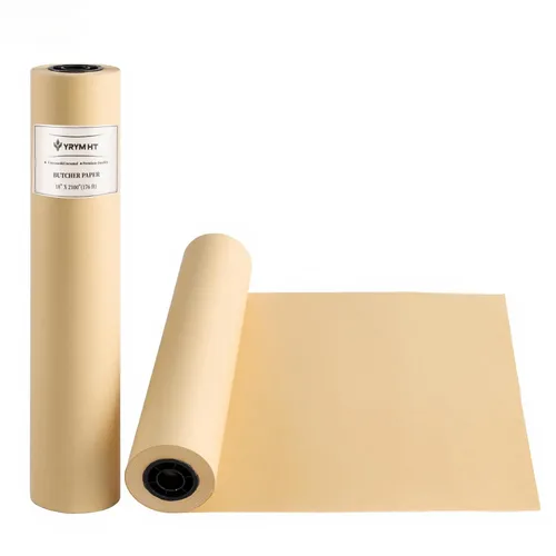 YRYM HT Rollo de papel de carnicero marrón para ahumador, papel de regalo marrón natural de grado alimenticio para pechugas de barbacoa, ahumar y