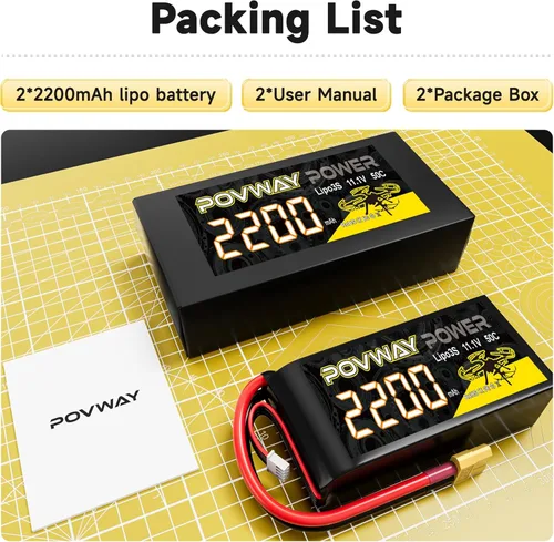 Miniatura 6 de 3S Lipo Battery 50C 2200mAh 11.1V Shorty Lipo Batería con enchufe XT60 para coche RC Camión RC Vehículos RC Avión Quadcopter Helicóptero FPV RC