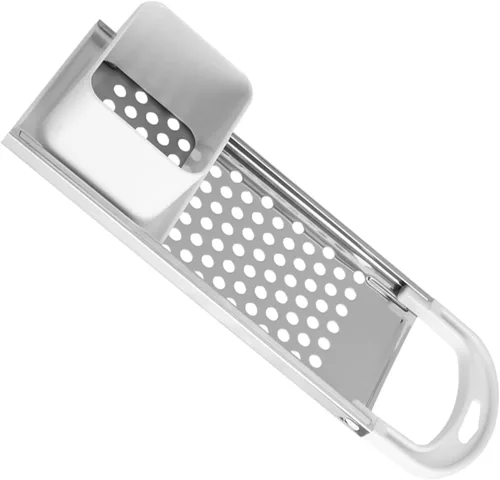 Miniatura 5 de Spaetzle Maker de acero inoxidable, herramienta para hacer albóndigas de fideos con mango de goma con empujador de seguridad para pasta, arroz