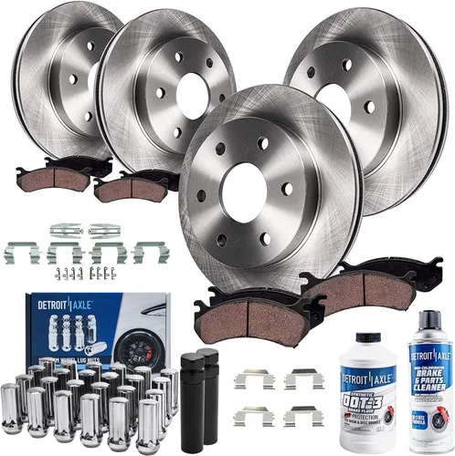 Miniatura 104 de Detroit Axle - Rotores de freno para Ford Mustang 2015 2016 2017 2018 2019 2020 2021 2022 2023 Rotores de freno de disco 2016 2017 2018 2019