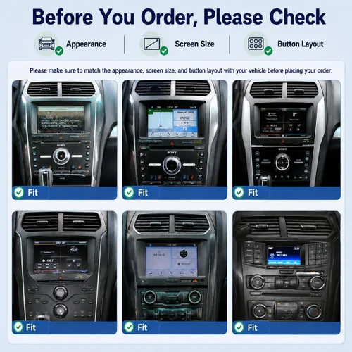 Miniatura 3 de (4 GB + 64 GB) Actualización estéreo de radio de coche para Ford Explorer 2011-2019, unidad principal de 8 núcleos, pantalla táctil de 9.7 pulgadas