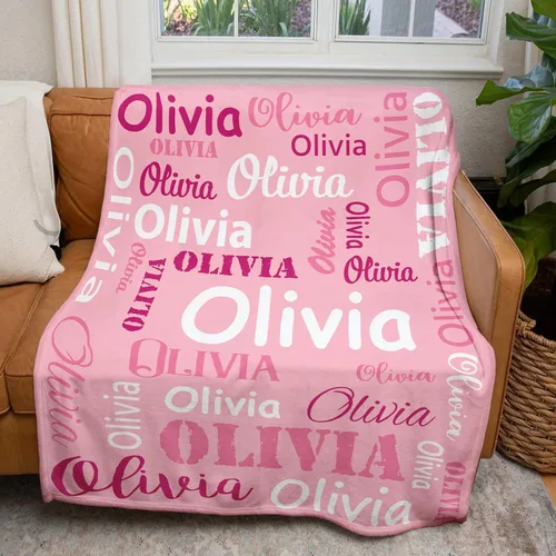 Miniatura 3 de Gudina Mantas y mantas personalizadas con nombre personalizado con nombre, manta de franela personalizada, regalos para niños, niñas, niños y bebés