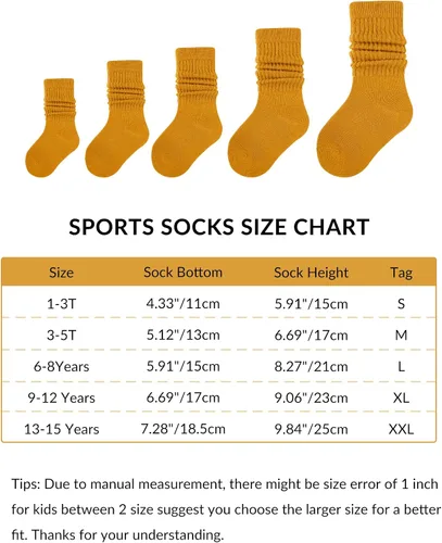 Miniatura 5 de Witwot Calcetines largos deportivos para niñas y niñas pequeñas
