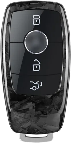 Miniatura 10 de Funda para llavero de fibra de carbono genuina para Mercedes-Benz 2019-2022 Clase C Clase G Clase 2017-2022 Clase E 2018-2021 S Class Smart Car