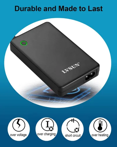 Miniatura 8 de Cargador universal para portátil con pantalla LCD de 90 W, adaptador de CA delgado cable de fuente de alimentación con puerto USB 5V2.1A