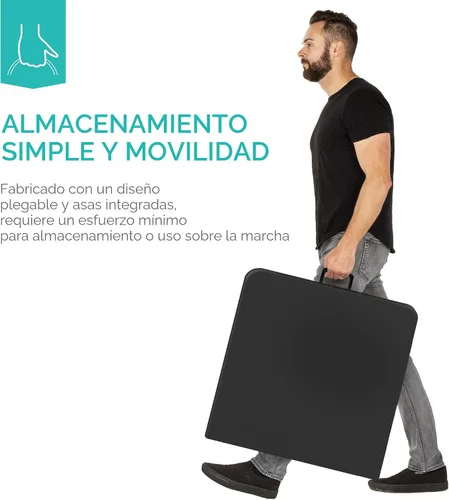 Miniatura 7 de Best Choice Products Mesa plegable de plástico de 4 pies, para interiores y exteriores, resistente, portátil, con asa, seguro para picnic, fiesta
