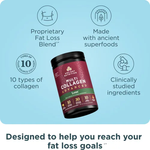 Miniatura 2 de Ancient Nutrition Péptidos de colágeno hidrolizados avanzados, proteína en polvo magra con probióticos y vitamina C, canela, para mujeres y hombres