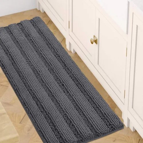 Miniatura 49 de H.VERSAILTEX - Alfombras de baño, juego de 2 piezas, alfombra de contorno para baño, juego de alfombras para inodoro, alfombra antideslizante