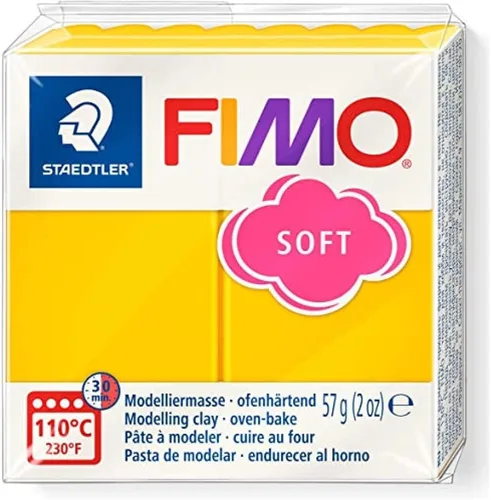 Arcilla polimérica Staedtler FIMO Soft - Arcilla para hornear para joyería, escultura, manualidades, Girasol 8020-16 57 g