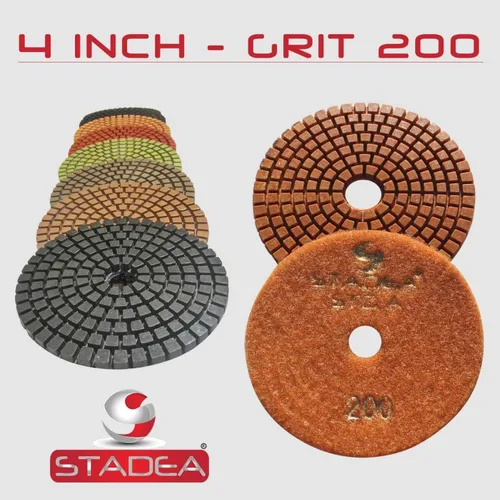 Miniatura 4 de Grit 50 4" Diamond Pulir Pads Premium Grado Mojado Flexible 3 MM Alto