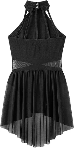 Miniatura 29 de Vestido de ballet lírico para niñas y niñas, sin mangas, encaje floral, leotardo contemporáneo, moderno disfraz de baile