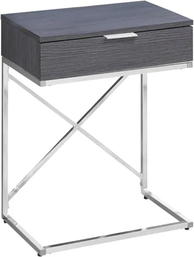 Miniatura 6 de Monarch Specialties I Accent, mesa final, mesita de noche, GRIS