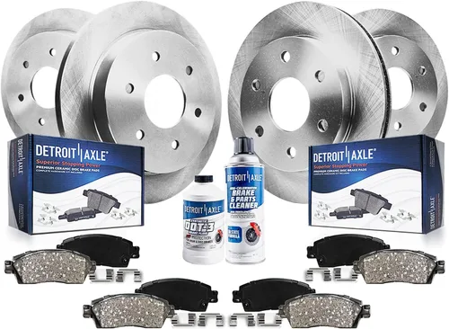 Miniatura 12 de Detroit Axle - Kit de frenos para Ford Crown Victoria Mercury Grand Marquis Marauder 2003-2011, rotores de freno y pastillas de freno de cerámica