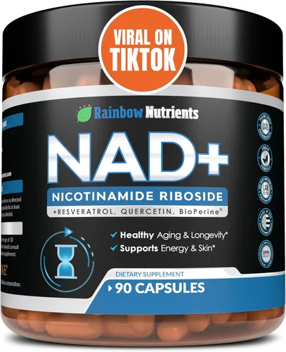 Suplemento NAD+ de 13,510 mg, ribósido de nicotinamida, resveratrol, quercetina y bioperine® (alta absorción), potenciador natural de NAD para