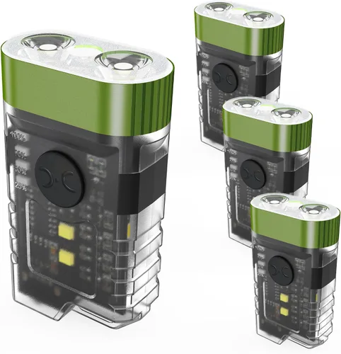 Miniatura 8 de Linterna recargable EDC con clip, 10 modos de iluminación, 2 ángulos de iluminación, mini linterna de carga USB C magnética para el hogar, regalo