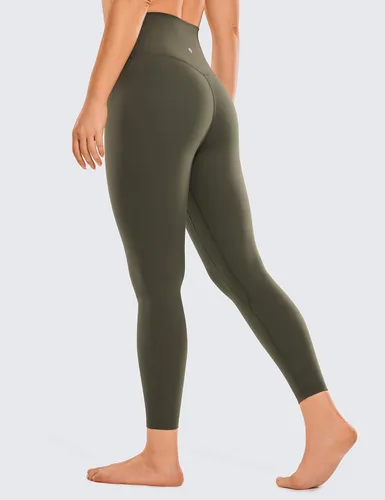 Miniatura 5 de CRZ YOGA Leggings de entrenamiento para mujer con sensación de desnudez cepillada de 25 pulgadas, pantalones de yoga de compresión de cintura alta
