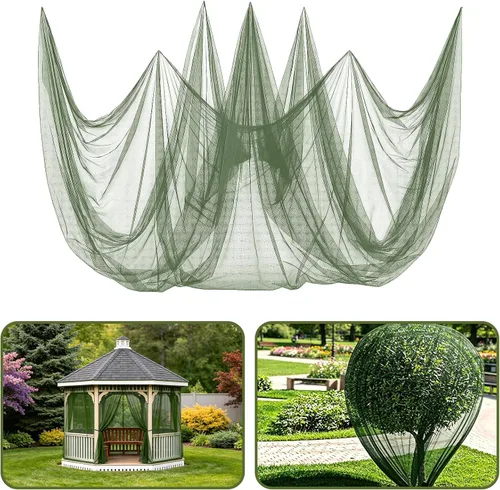 Miniatura 10 de ANPHSIN Mosquitera casi invisible de 65 x 10 pies para patio, pantalla de malla para jardín, porche, balcón, protege la piel y las plantas de Negro