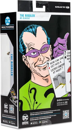 Miniatura 10 de McFarlane Toys - DC Multiverse The Riddler (DC Classic) Figura de acción de 7 pulgadas