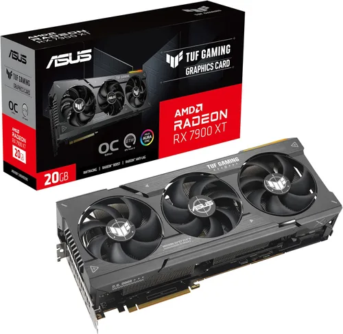 ASUS Tarjeta Gráfica TUF Gaming Radeon™ RX 7900 XT OC Edition 20GB GDDR6 (PCIe 4.0, 20GB GDDR6, HDMI 2.1a, DisplayPort 2.1)