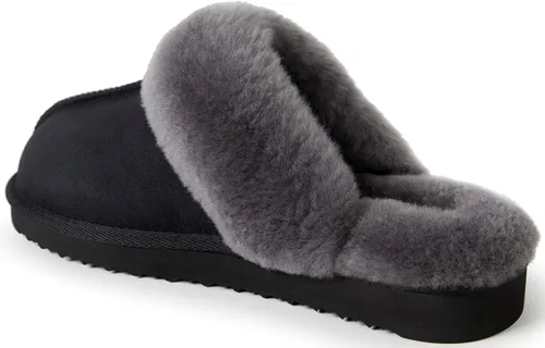 Miniatura 3 de Dearfoams Fireside Sydney Pantuflas anchas de piel de oveja para mujer, para interiores y exteriores