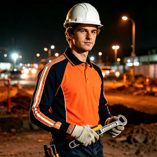 Miniatura 2 de Camisa de seguridad de alta visibilidad, manga corta y larga, polo reflectante, camisetas de trabajo para hombres
