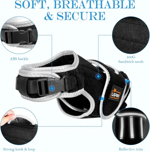 Miniatura 5 de Soporte de espalda para perro para IVDD, soporte espinal de apoyo completo con soportes metálicos para enfermedades del disco, alivio del dolor