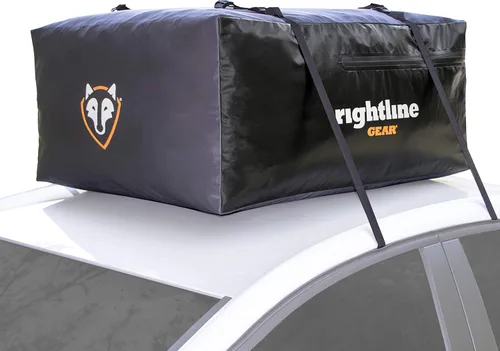 Rightline Gear Sport Jr - Portaequipajes impermeable para la parte superior del vehículo, se fija con o sin portaequipajes, 10 pies cúbicos, color