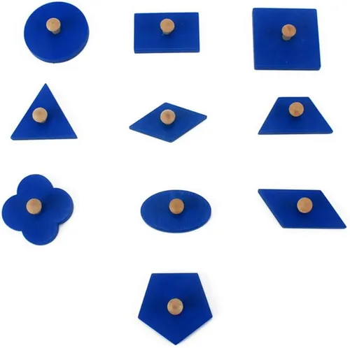 Miniatura 3 de DANNI Versión familiar Baby Shape Cognición Juguete Montessori Madera Geométrica Inserciones Set/10 Educación Infantil Preescolar Entrenamiento