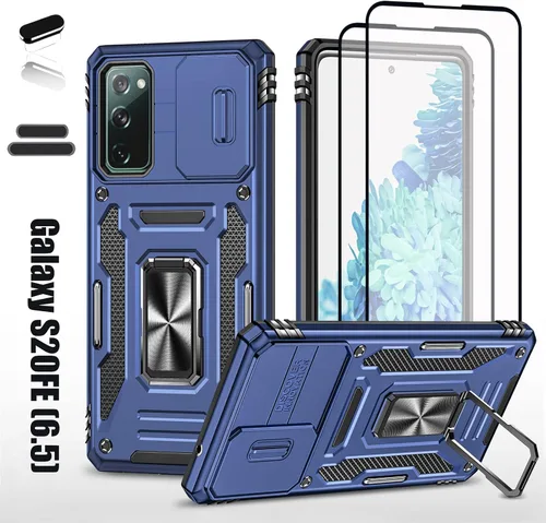 Miniatura 10 de Funda resistente para Samsung Galaxy S20 FE (5G), protección híbrida de goma de doble capa de grado militar con protector de cámara deslizante