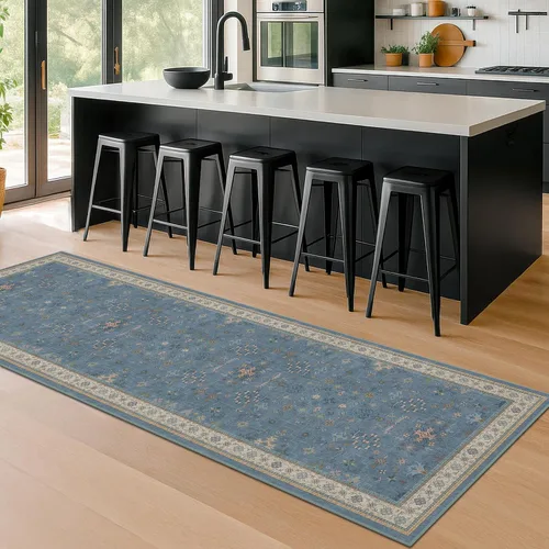 Miniatura 241 de Alfombra Boho Negra para Sala de Estar - Alfombra de Área Lavable de 10x14 Pies, Alfombras de Comedor para Debajo de la Mesa, Alfombra Suave de Pelo