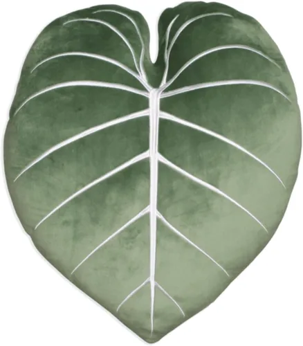 Miniatura 13 de Green Philosophy Co. Almohada de hojas de Monstera - Tierra Musgosa - Almohada de felpa grande y suave con forma de planta para sofá, cama o rincón