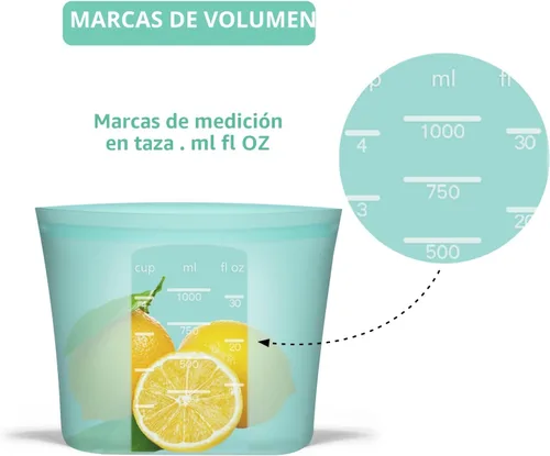 Miniatura 7 de Bolsas de Alimentos Reutilizables, Paquete de 12 Bolsas de Almacenamiento de Alimentos 100% Silicona que se Mantienen de Pie con Cierre Hermético