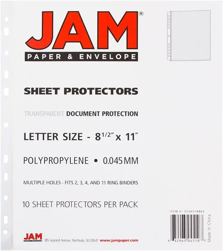 Miniatura 2 de JAM Paper - Protectores de papel de 8.5 x 11 - Transparentes, Transparente